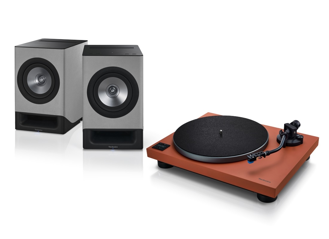 Bundle Technics SC-CX700 + SL-40CBT Plattenspieler + Lautsprecher | Grau-Terracotta | Neu