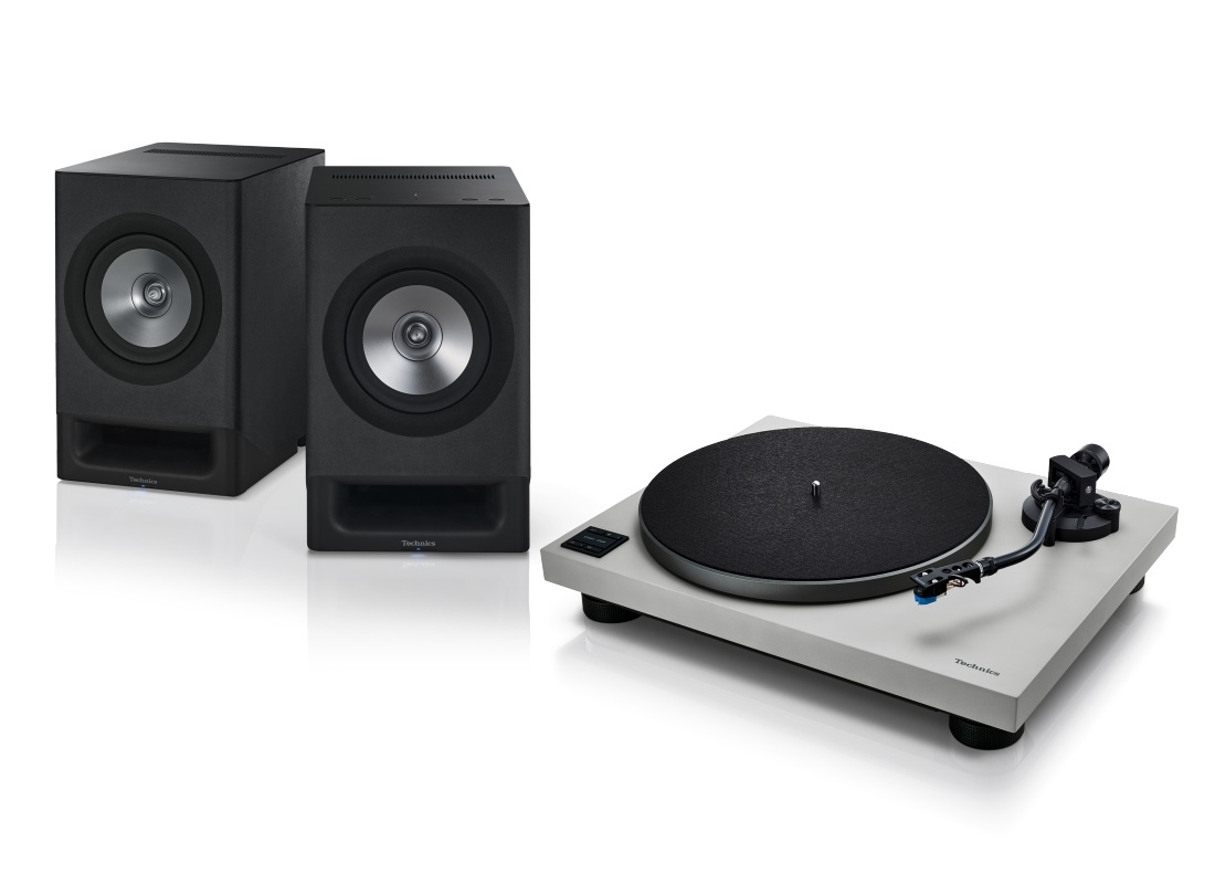 Bundle Technics SC-CX700 + SL-40CBT Plattenspieler + Lautsprecher | Schwarz-Grau | Neu