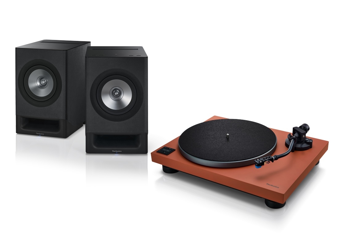 Bundle Technics SC-CX700 + SL-40CBT Plattenspieler + Lautsprecher | Schwarz-Terracotta | Neu