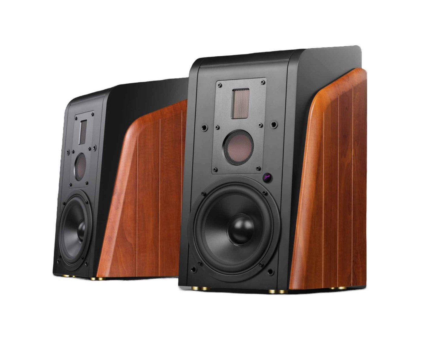 Swan M300 MKII ++ BLACK-DEAL-DAYS ++ aktiver Bluetooth-Regallautsprecher, Holz, Paarpreis | Auspackware, wie neu