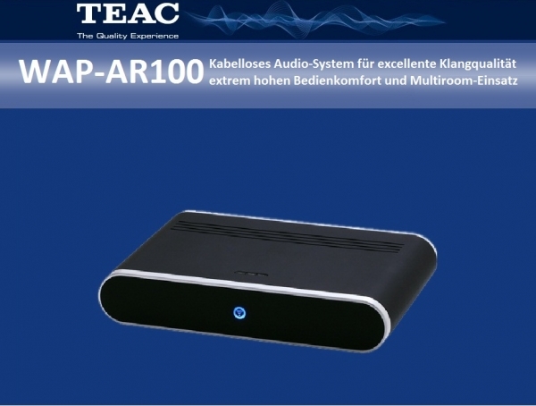 TEAC WAP-AR100 - LAN- und WLAN-fähiger Audio-Receiver zum Anschluss an eine vorhandene Stereoanlage für Klanggenuss der Spitzenklasse | Neu