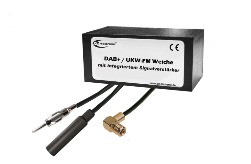 ge-tectronic 2002-20 (Clarion ZCP233) AKTIVER DAB / DAB+ / FM / UKW Splitter mit Verstärker DIN Anschluss UVP 60 € | Neu