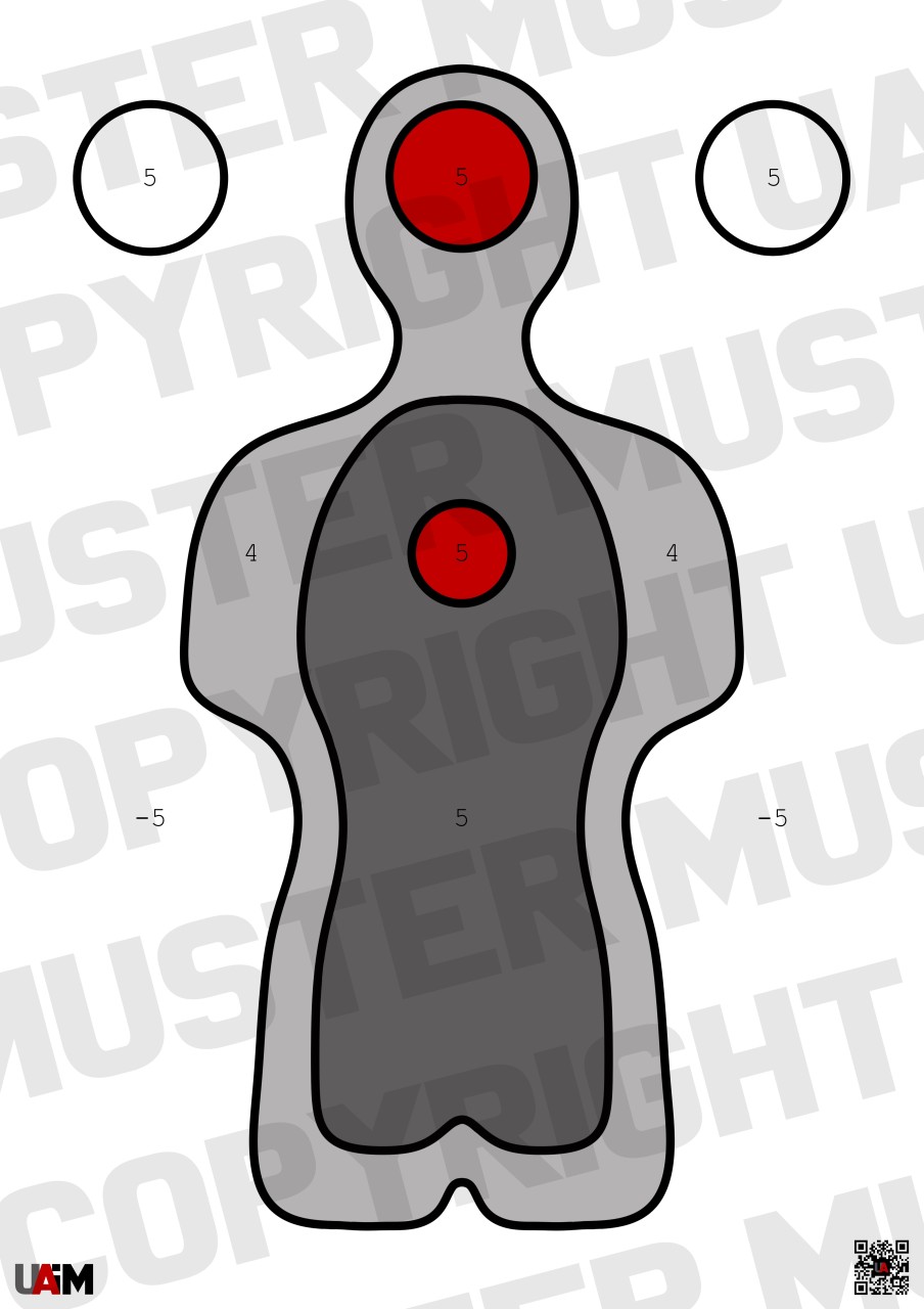 Silhouette Target DIN A1 – Präzise Schießzielscheibe für Behördentraining