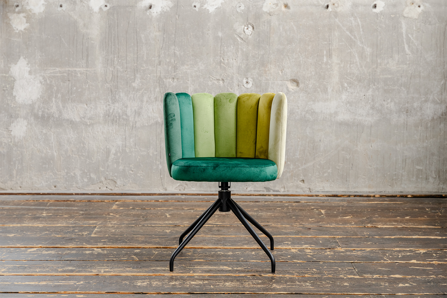 KAWOLA Esszimmerstuhl JADA Drehstuhl Velvet grün