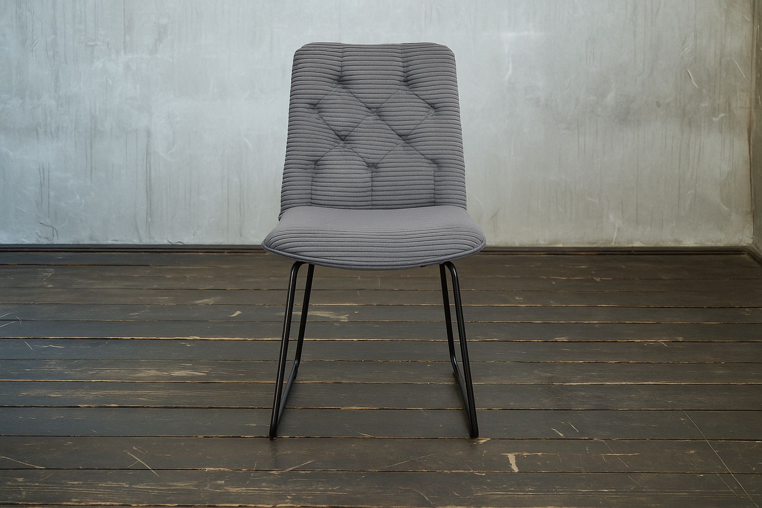 KAWOLA Stuhl NEW CHARME Esszimmerstuhl Cord grau