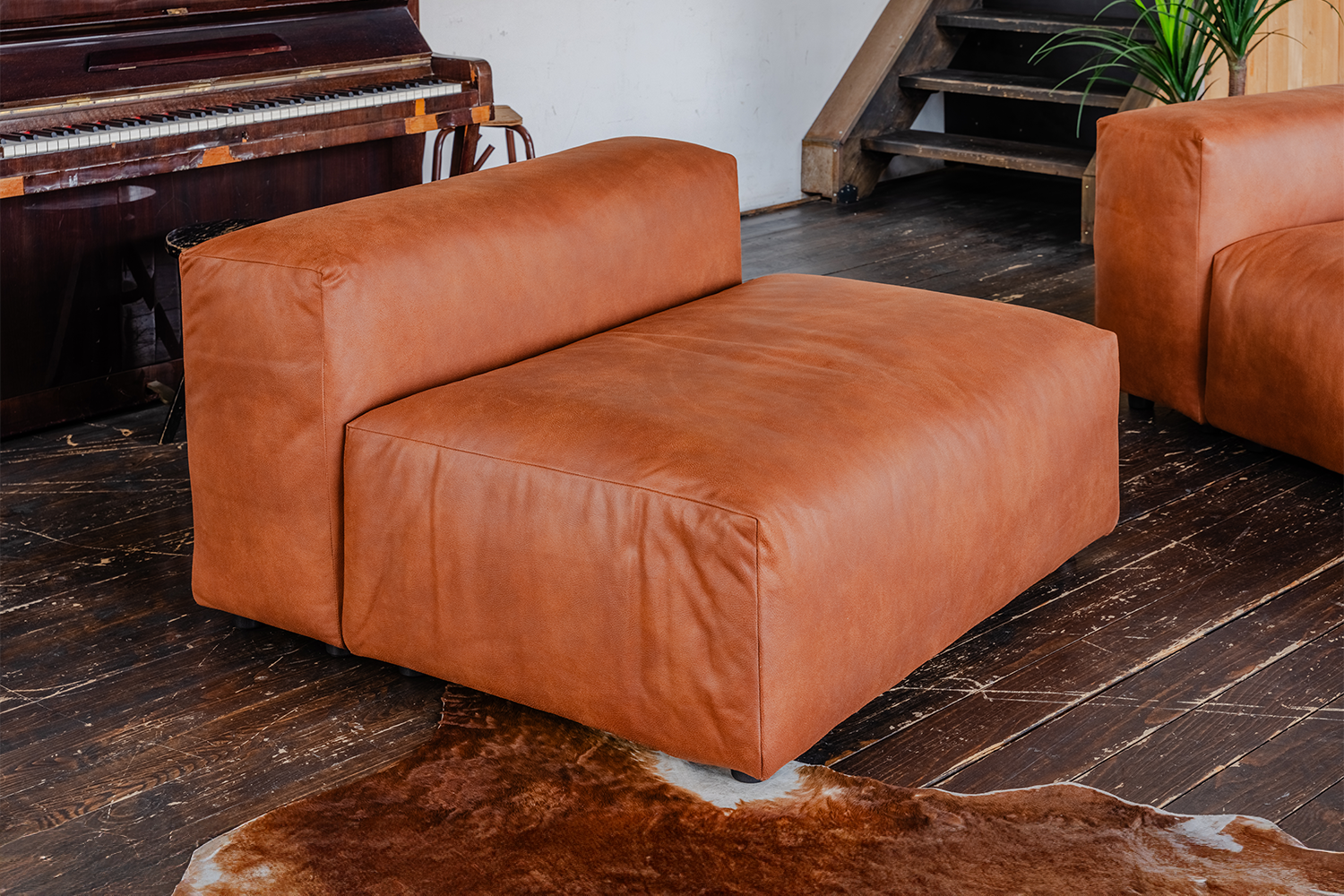 KAWOLA Sessel MIA Lederfaserstoff cognac