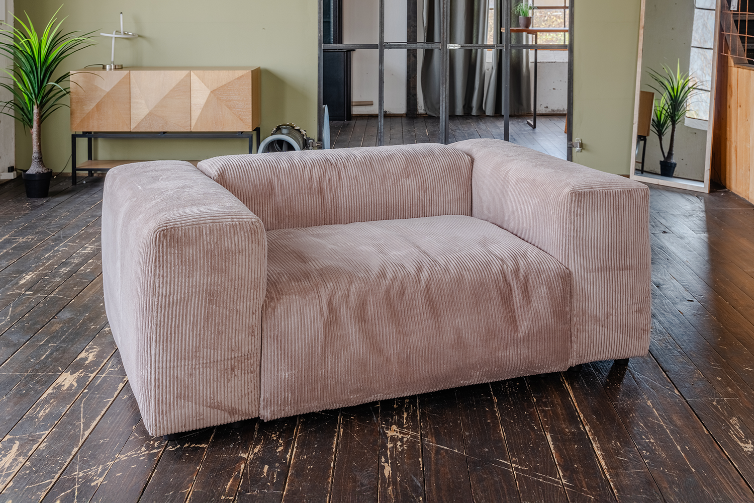 KAWOLA Loveseat MIA Modularer Sessel 4-tlg. Cord taupe