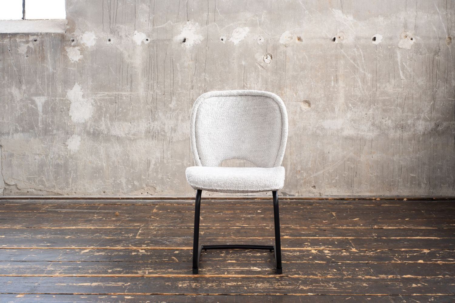 KAWOLA Stuhl JONA Esszimmerstuhl Stoff hellgrau