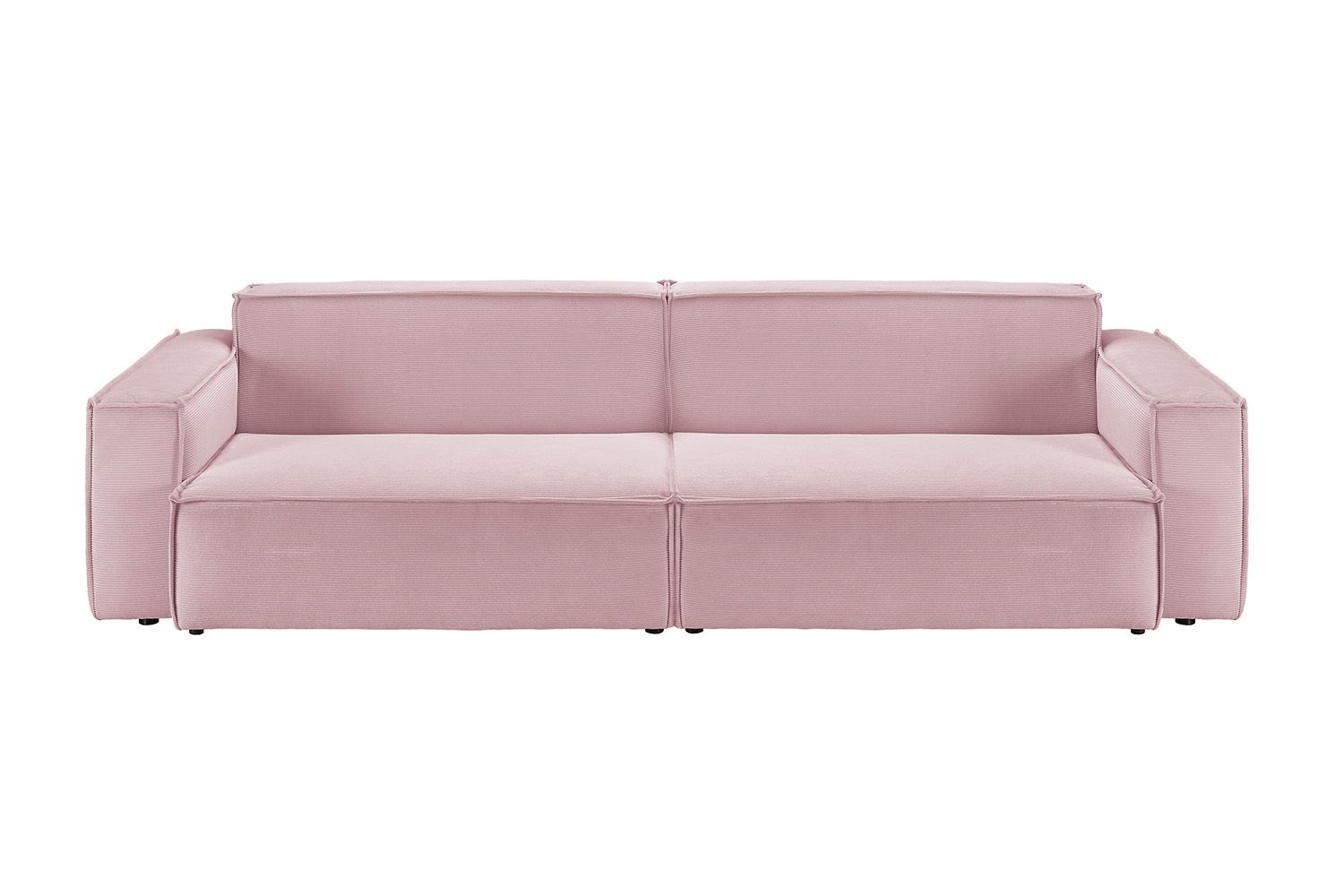 KAWOLA Sofa SAMU Feincord rosa