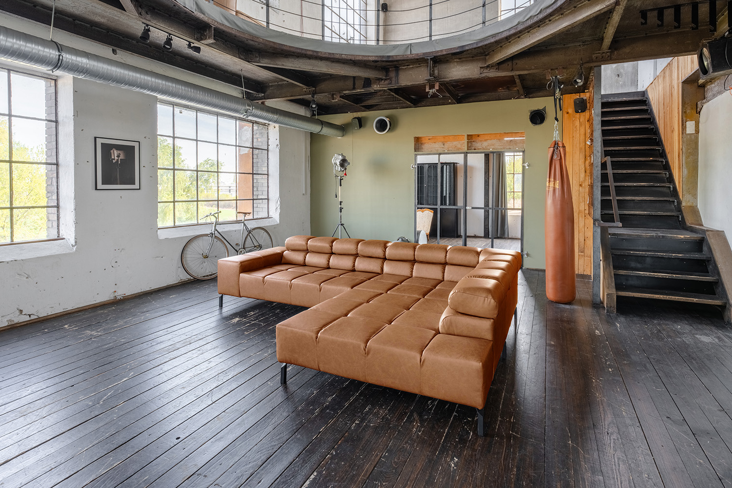 KAWOLA Sofa NELSON Ecksofa Leder cognac