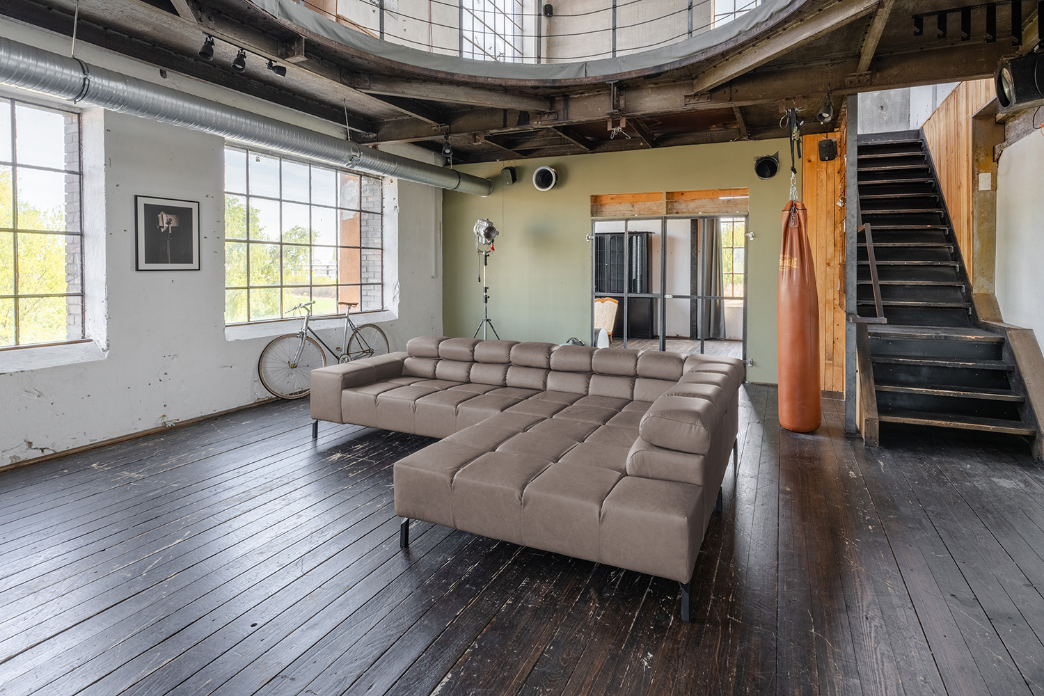 KAWOLA Sofa NELSON Ecksofa Leder dunkelbraun