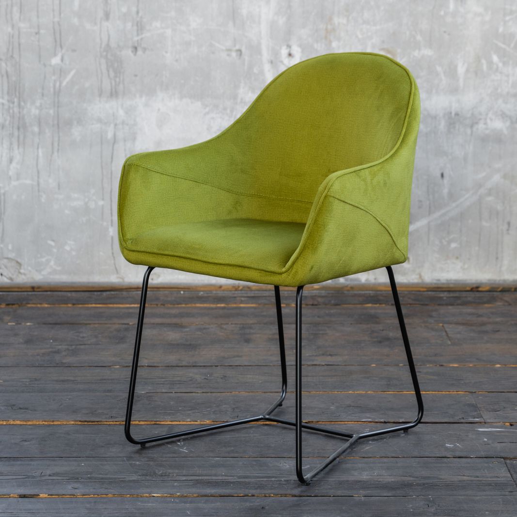 KAWOLA Esszimmerstuhl ZINA Stoff grün