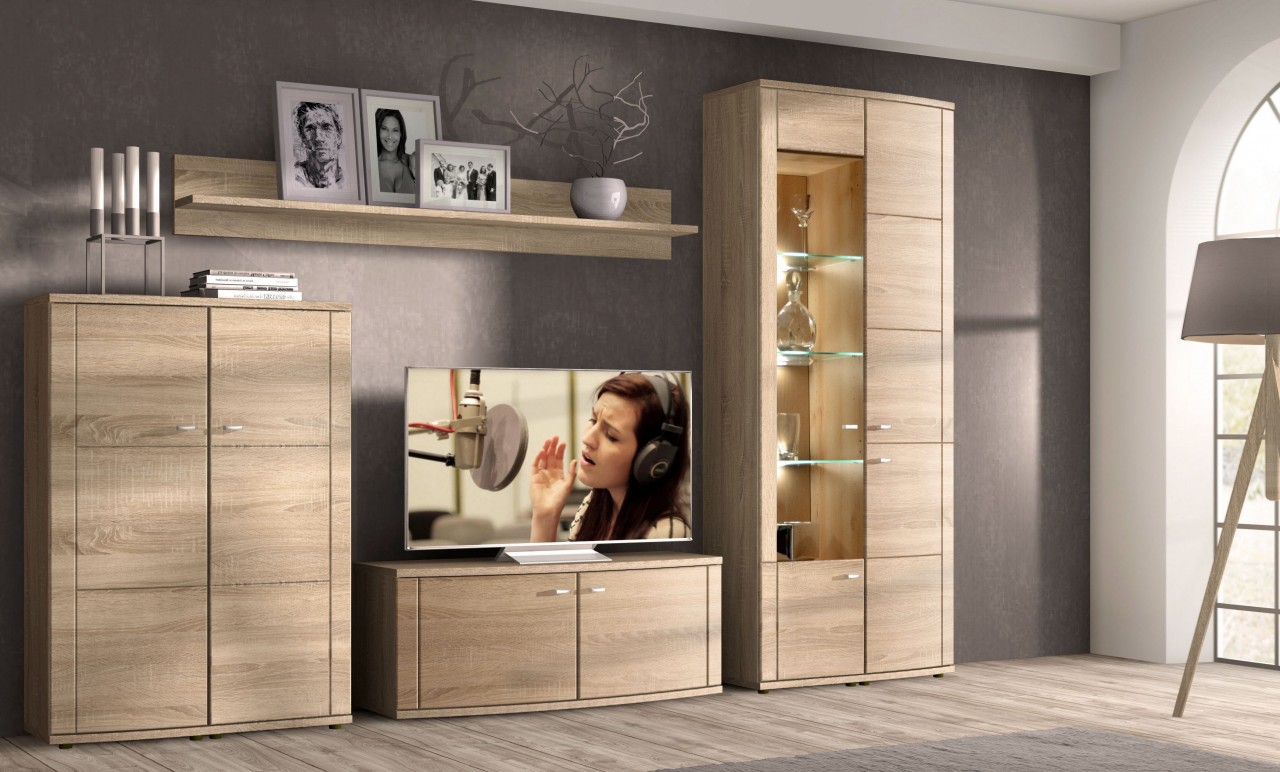 RMI Siena moderne Wohnwand eiche individuell