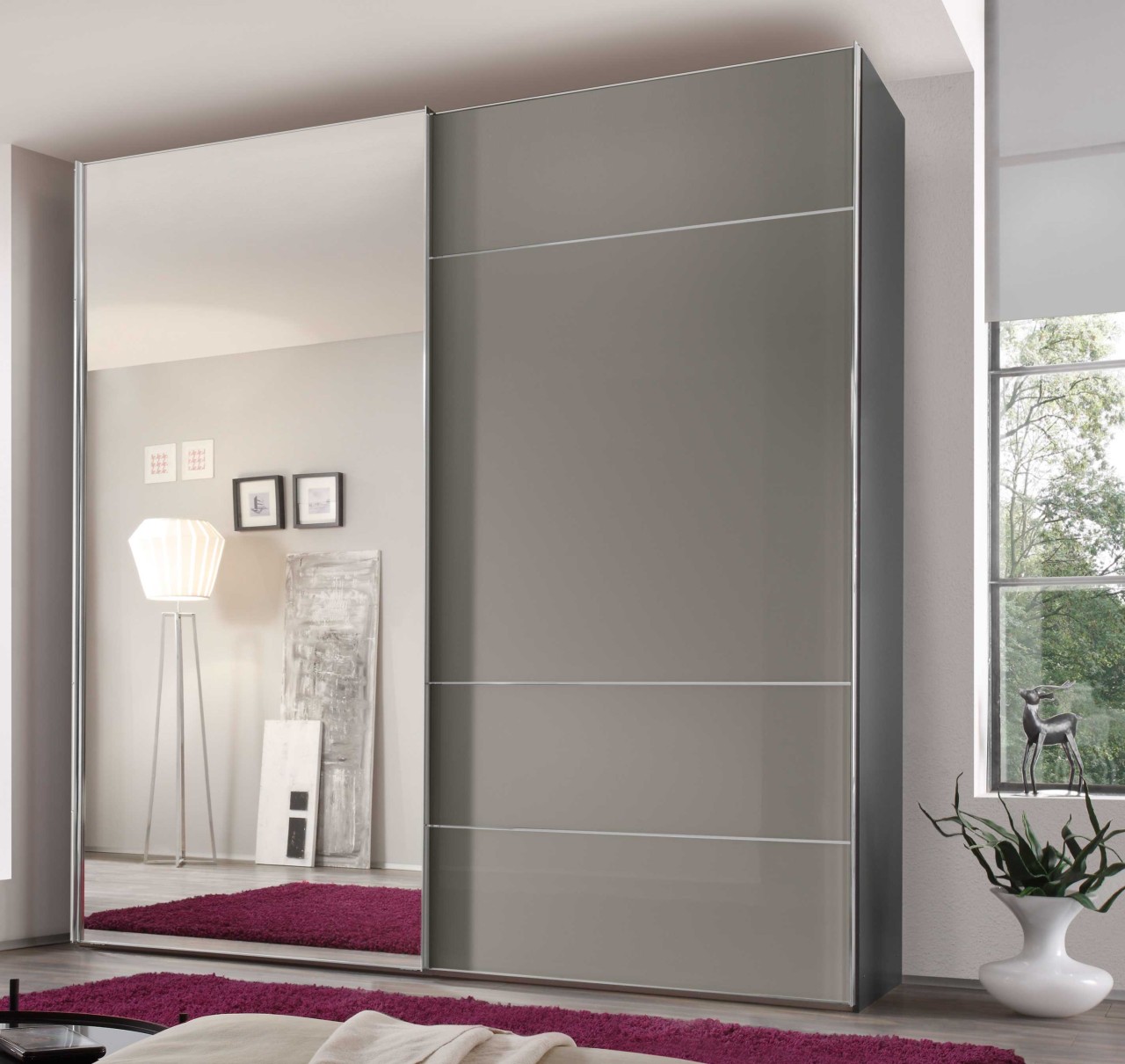 Sonate Lucca Schwebetürenschrank Spiegel B225 cm