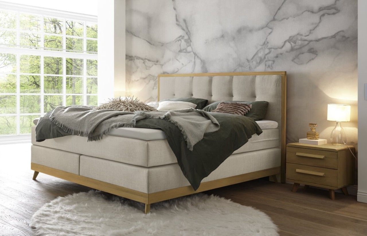 Villa Boxspringbett Holzrahmen