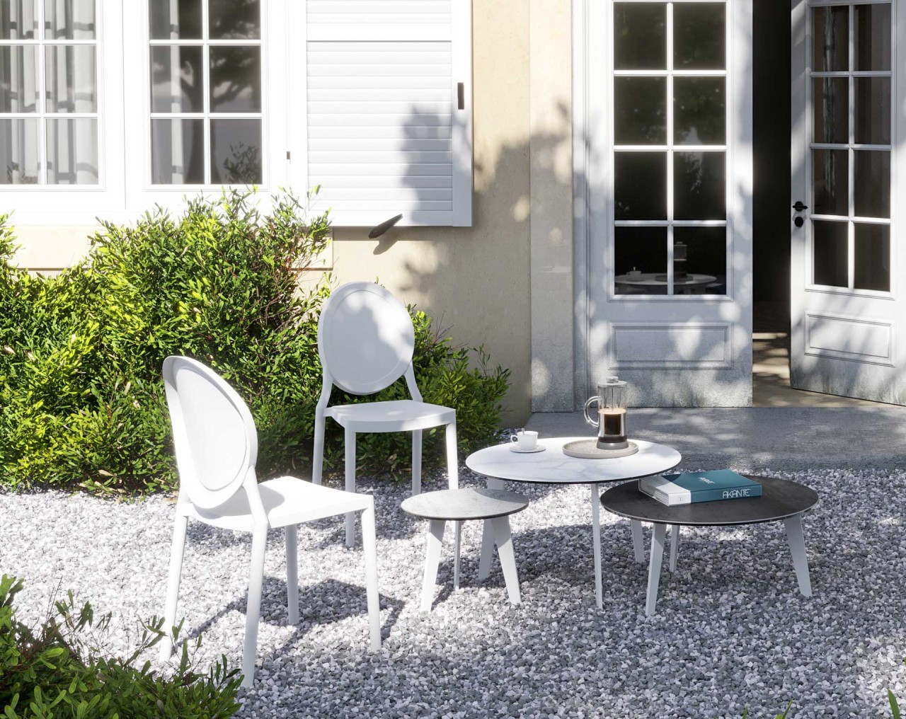 Tosca Balkontisch rund wetterfest