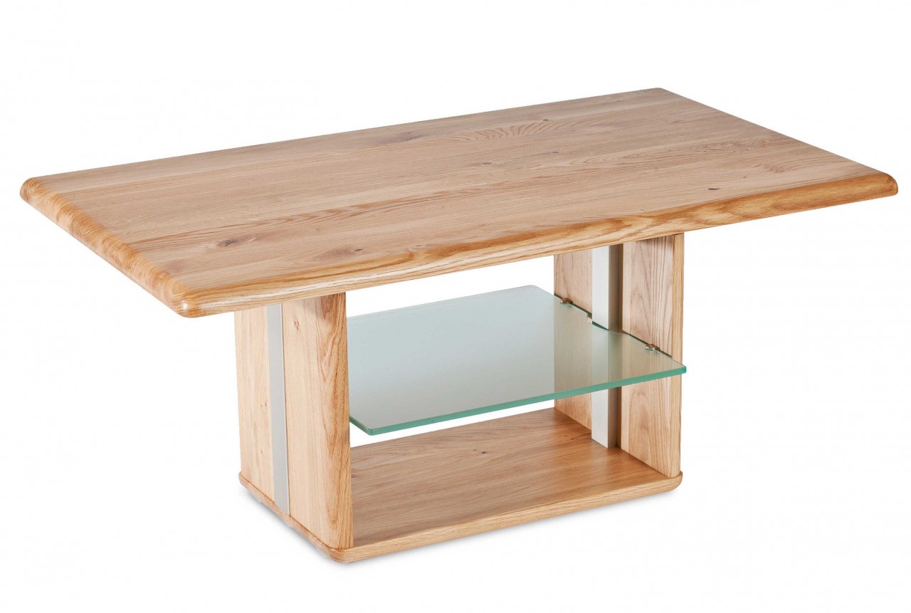 1808 Couchtisch höhenverstellbar Massivholz