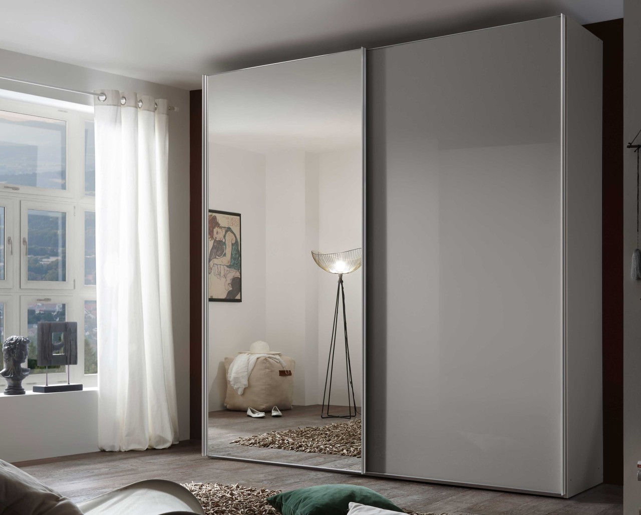 Sonate Rom Kleiderschrank 200 cm breit mit Spiegel