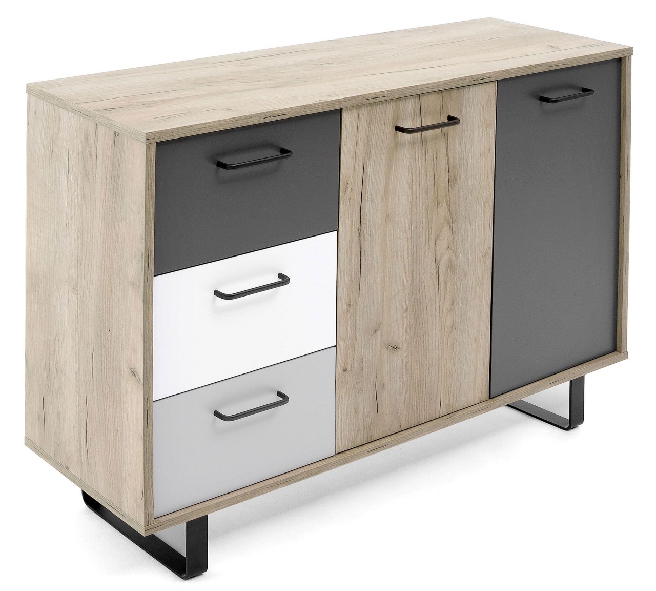 Orlando günstige Kommode 120 cm mit Schubkästen u. Türen