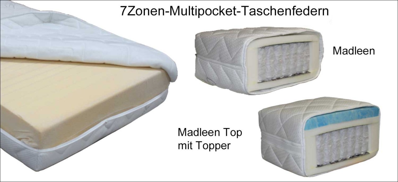 Kretschmar Madleen 7Zonen-Multipocket-Taschenfederkernmatratze 200x200 cm ind...