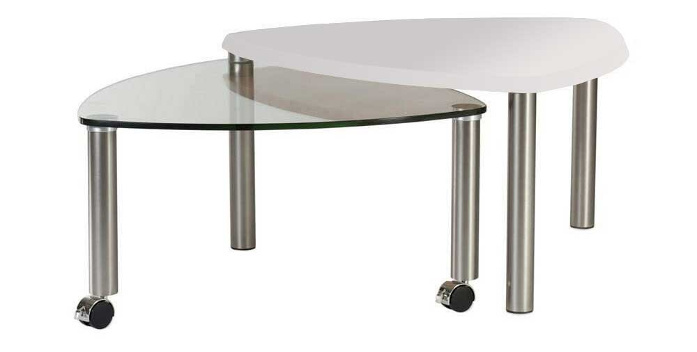 Glas Couchtisch weiß