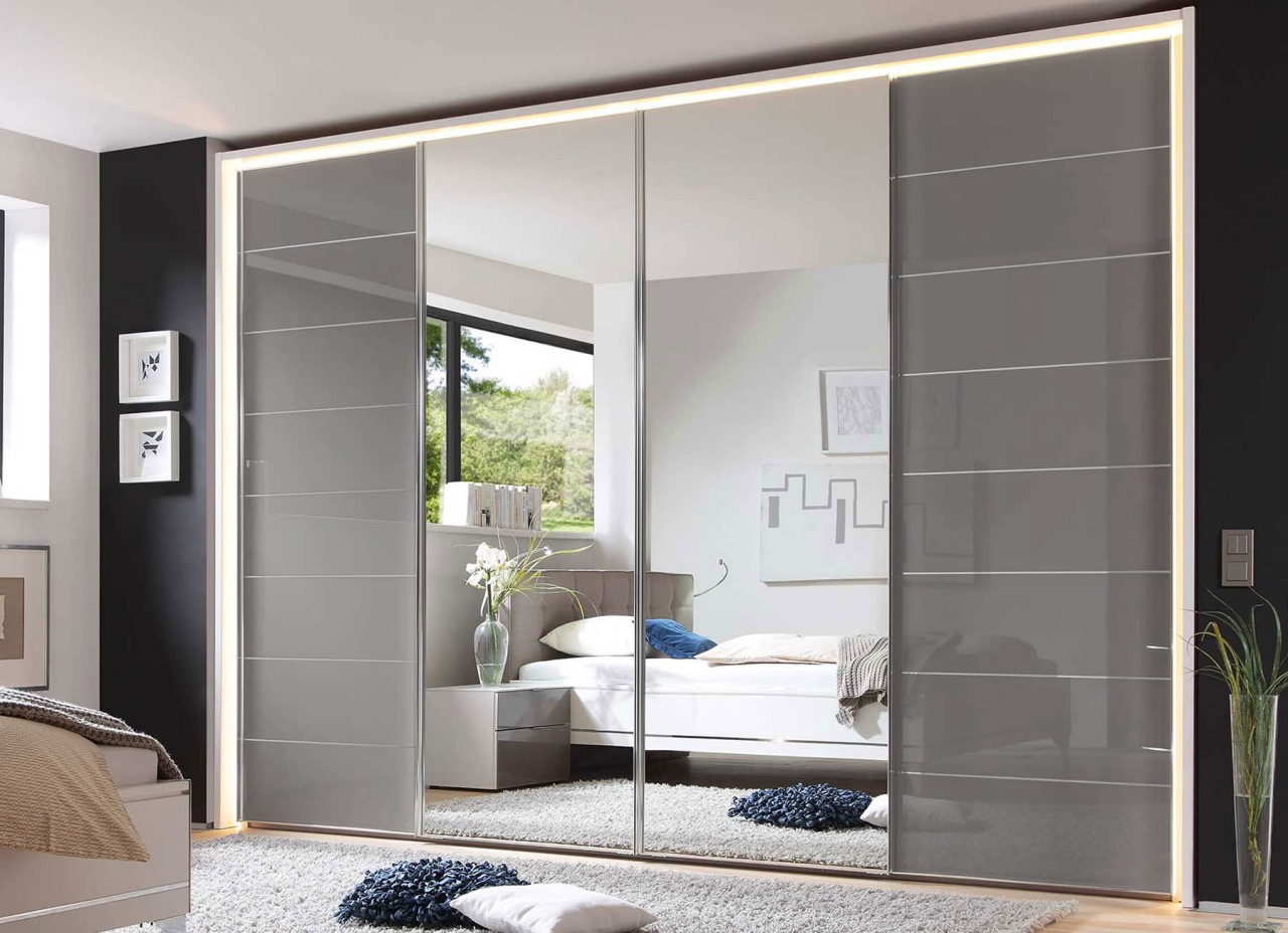 Sonate Como Schwebetürenschrank mit Spiegel B373 cm