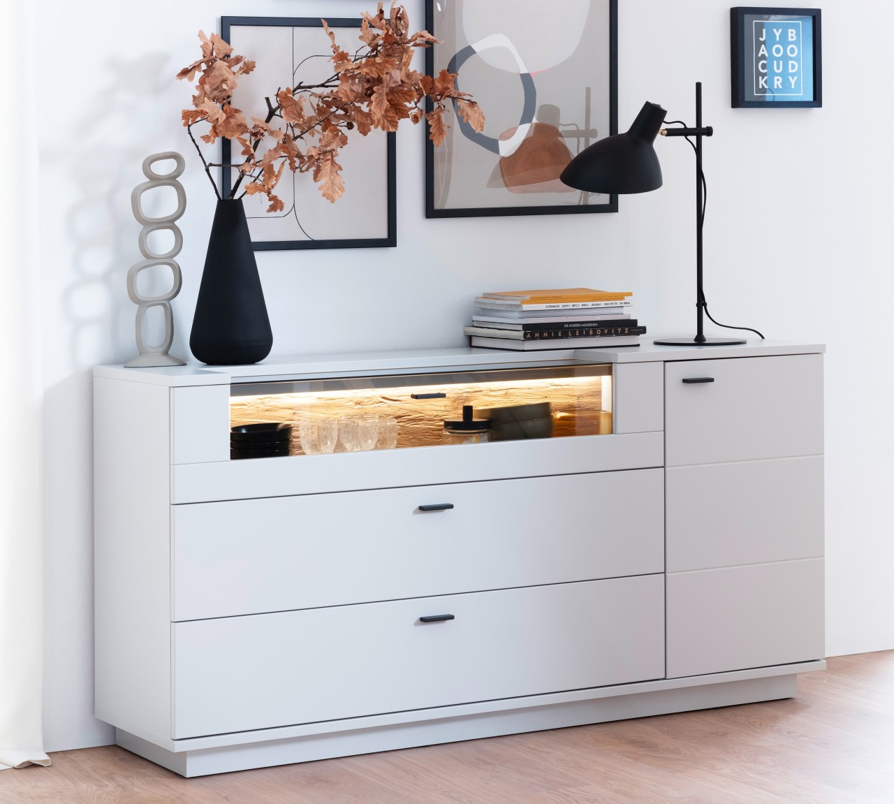 Lissabon Sideboard weiß matt