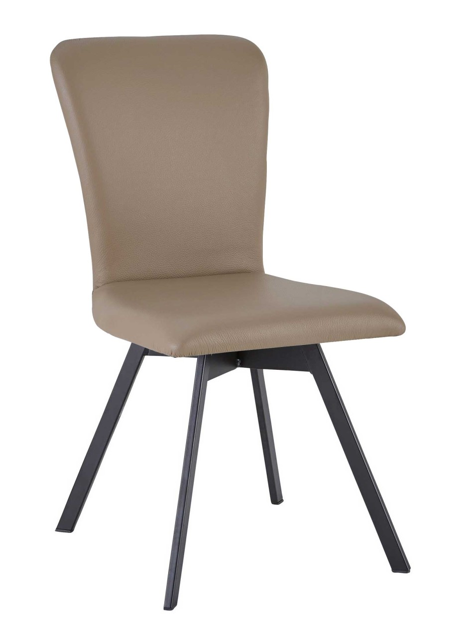 Schösswender 2er Set Polsterstühle Microfaser Lederoptik beige kurzfristig