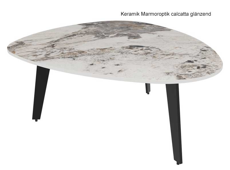 Galet Keramik Couchtisch Marmoroptik