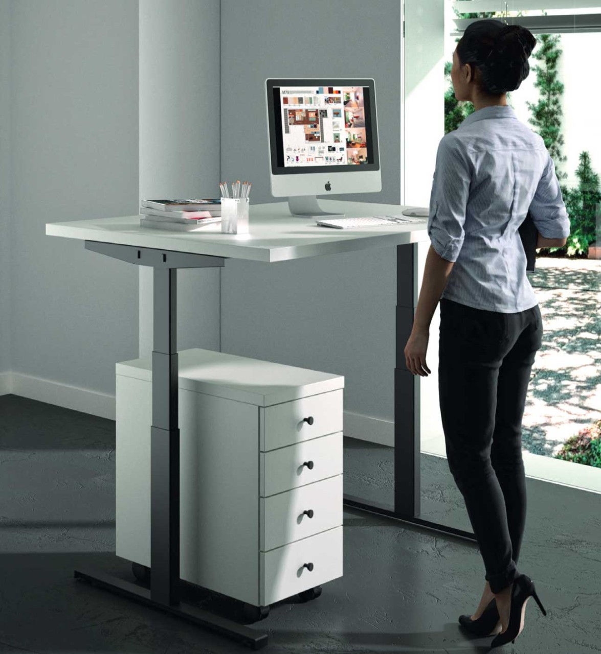 FIF Stehschreibtisch höhenverstellbar