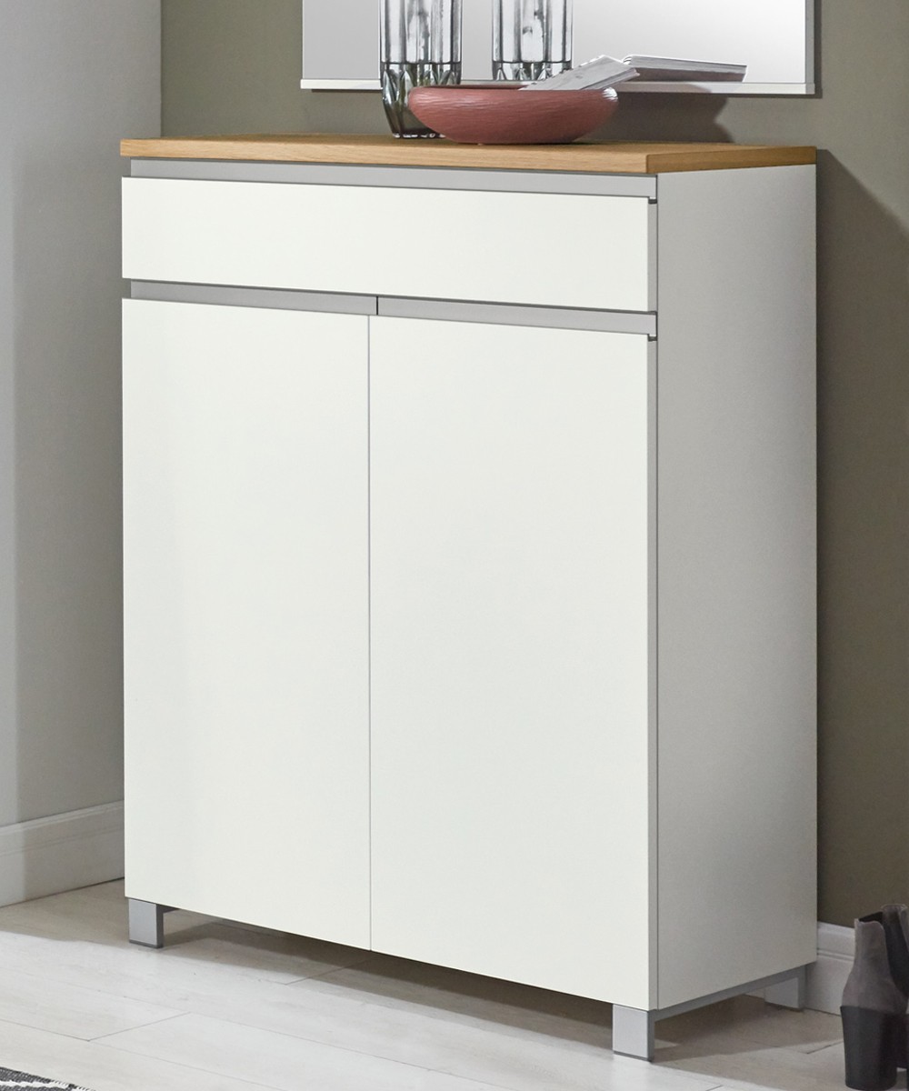 SALEA Schuhschrank weiß mit Schublade
