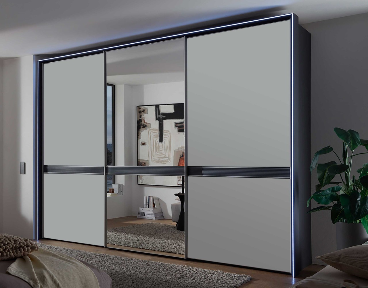 Staud Schwebetürenschrank mit Spiegel Sinfonie Plus