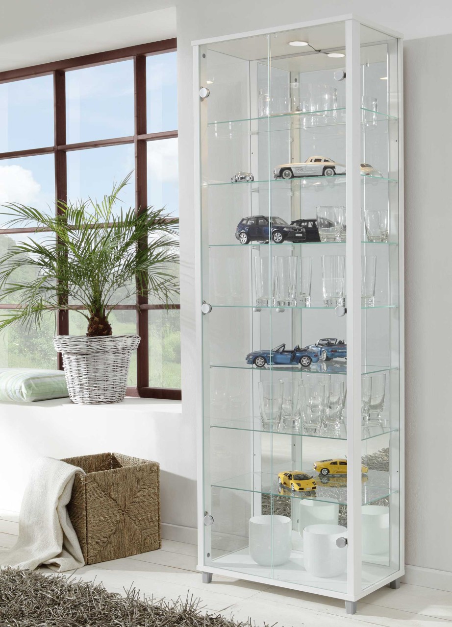 Glas Vitrine Holz verschiedene Farben