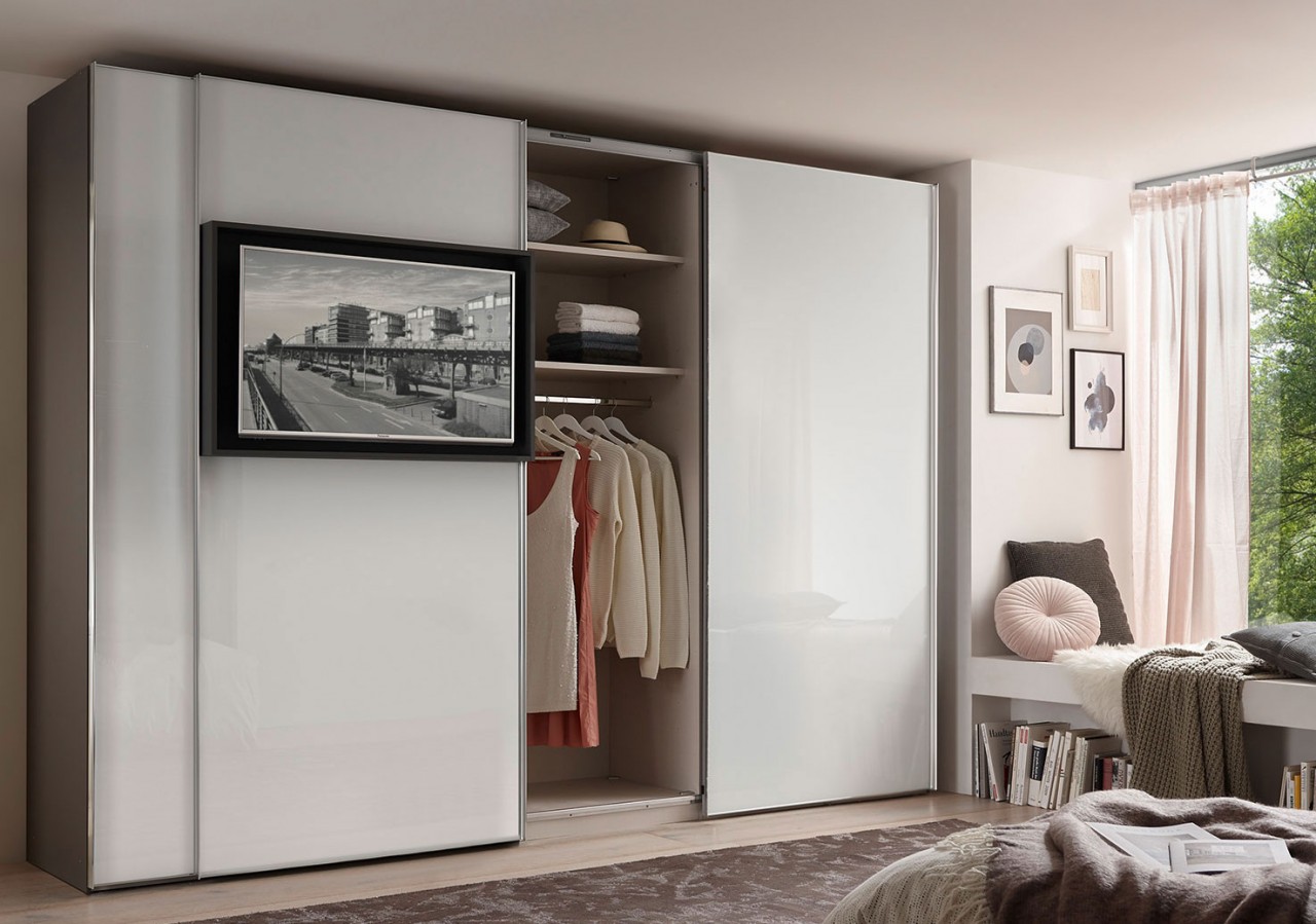 Media Flat Kleiderschrank mit TV-Element