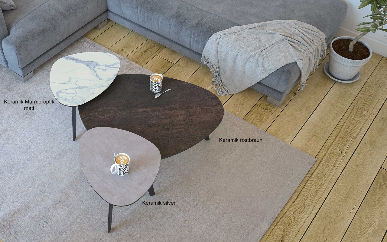 Galet Keramik Couchtisch