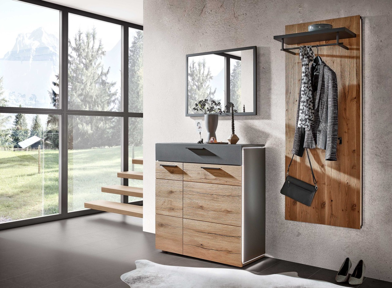 Kitzalm Garderobe eiche/anthrazit