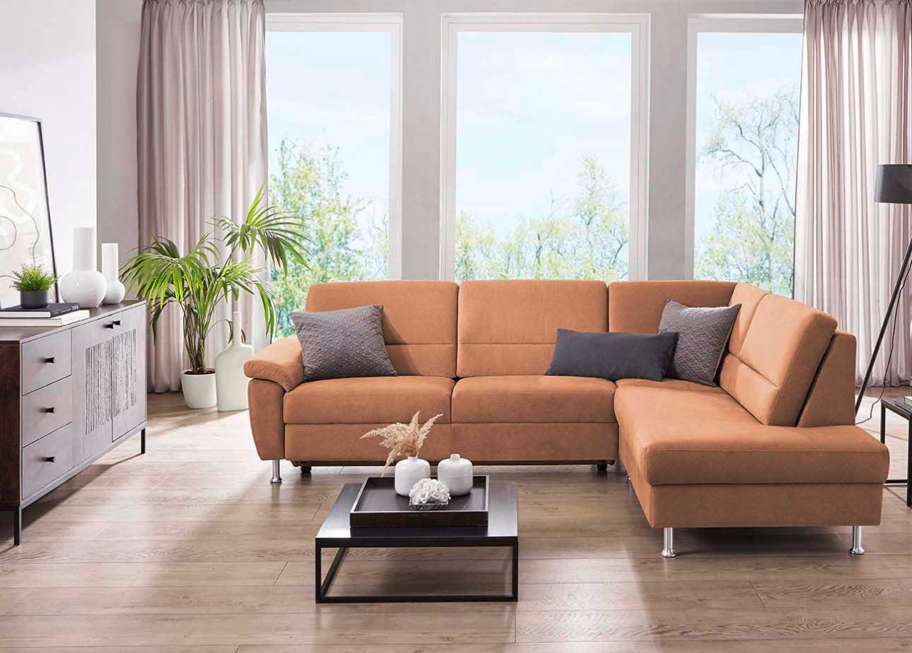 Dietsch Onyx Ecksofa mit Querschläfer in vielen Farben