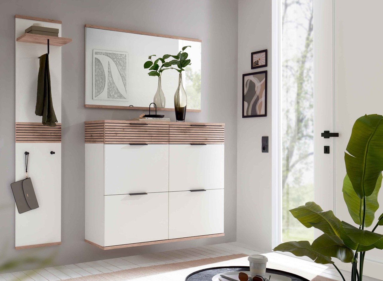 Montello Garderobe eiche weiß