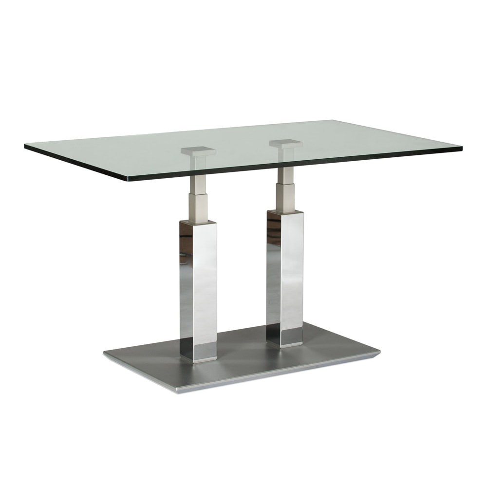 Rimini Deluxe Couchtisch höhenverstellbar Glas