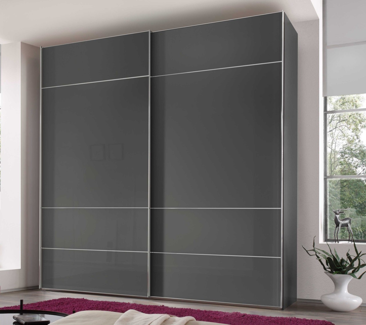 Sonate Lucca Kleiderschrank Glastüren B188 cm