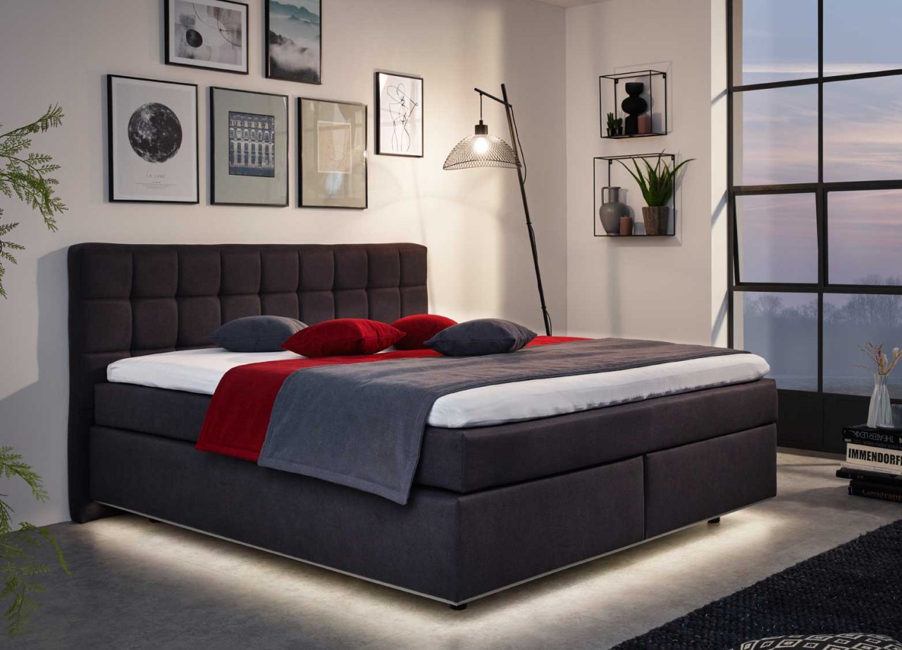 Hover Boxspringbett 180x200 mit LED