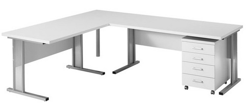 Eckschreibtisch weiß