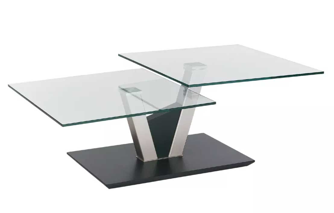 1019 Couchtisch drehbar 2 Ebenen