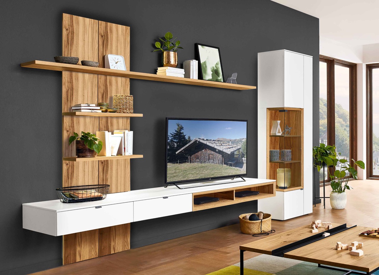 Andiamo Home Wohnwand weiß modern hochwertig