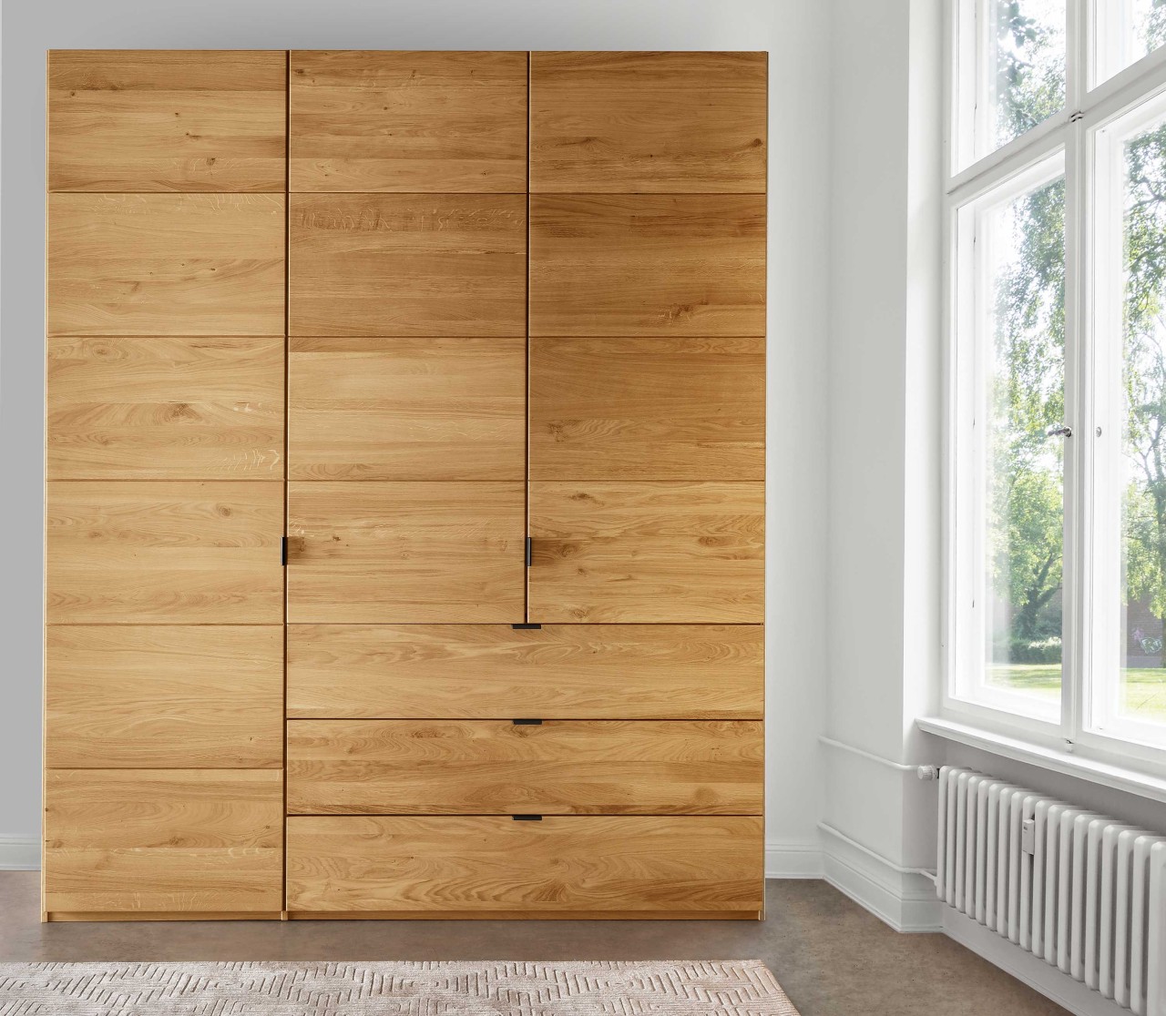Colorado Holz-Kleiderschrank mit Schubladen