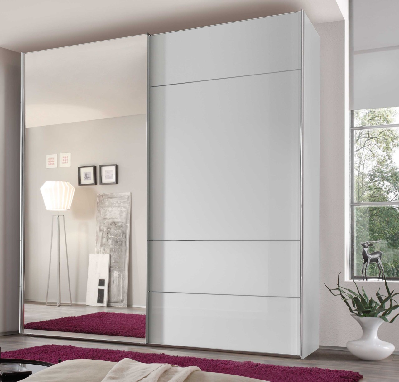 Sonate Lucca Kleiderschrank mit Spiegel B167 cm