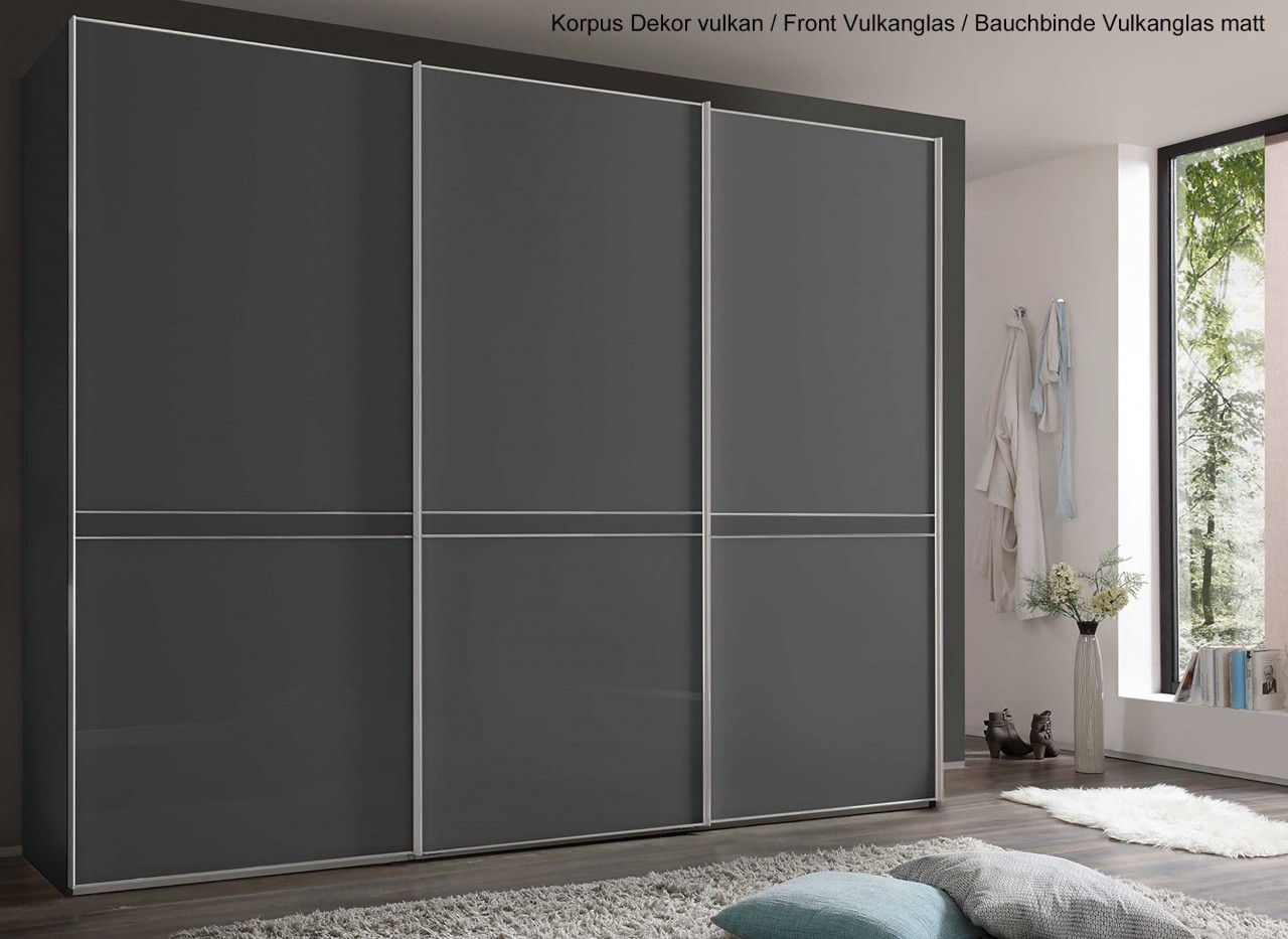 Sonate Pesaro Kleiderschrank Glas B280 cm