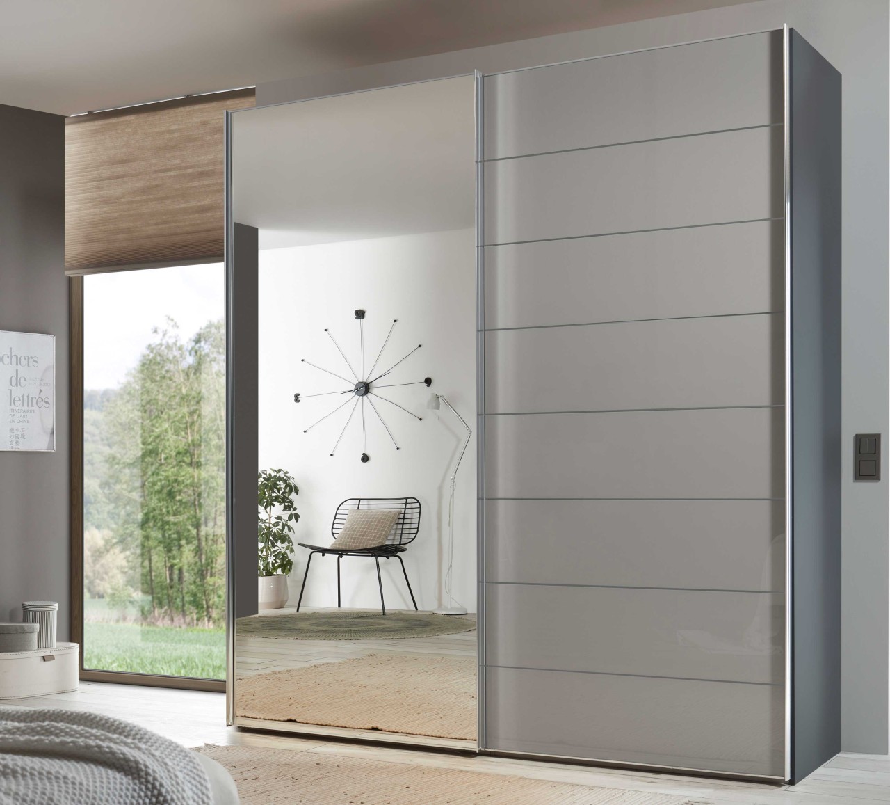 Sonate Como Kleiderschrank mit Spiegel B188 cm