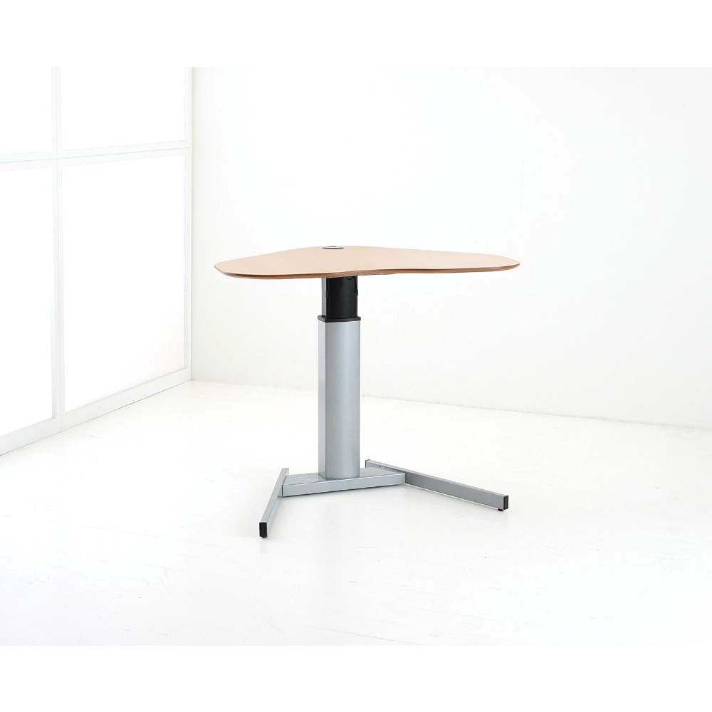ConSet Steh Schreibtisch herzförmig verstellbar weiß buche