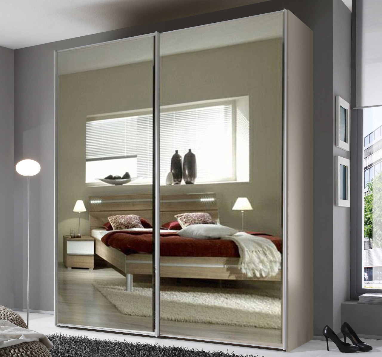 Sinfonie Plus Schwebetürenschrank Spiegeltüren